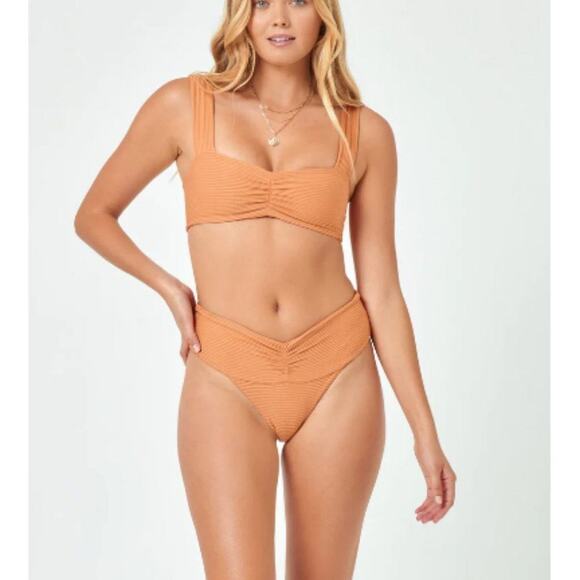 L*Space Eco Chic Repreve® Marlee Bikini Top Small - Picture 1 of 7